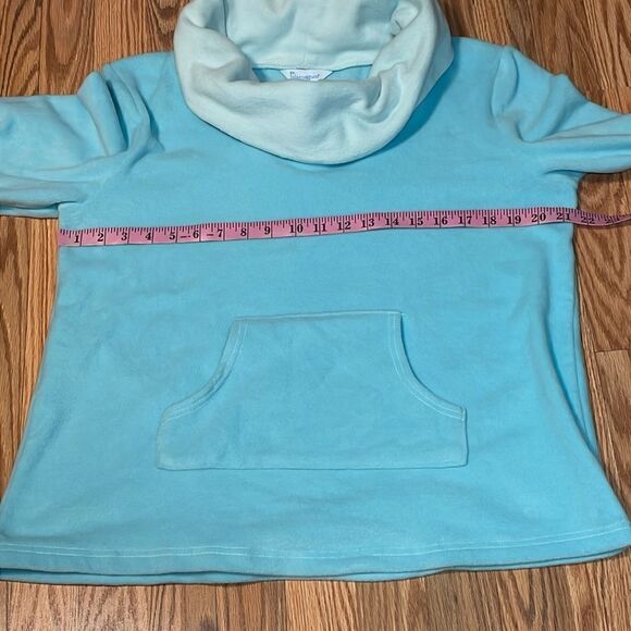 Pajamagrams Cozy Fleece Top, Aqua, Her, Medium - Picture 4 of 7